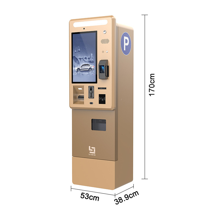 Weatherproof Outdoor Parking Kiosk with 21.5 Inch HD Touch Screen Support Multi Payments