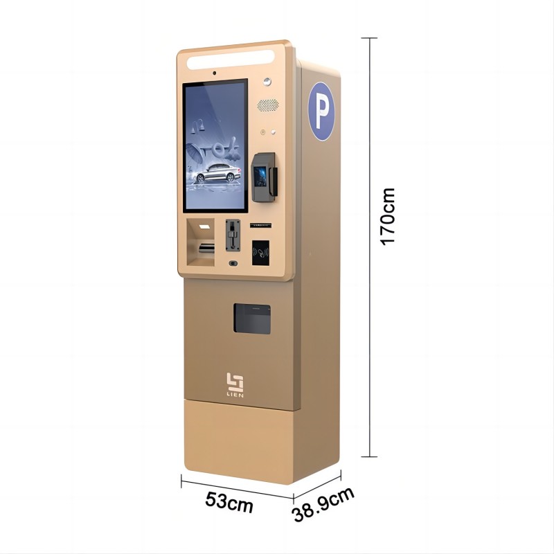 Weatherproof Outdoor Parking Kiosk with 21.5 Inch HD Touch Screen Support Multi Payments