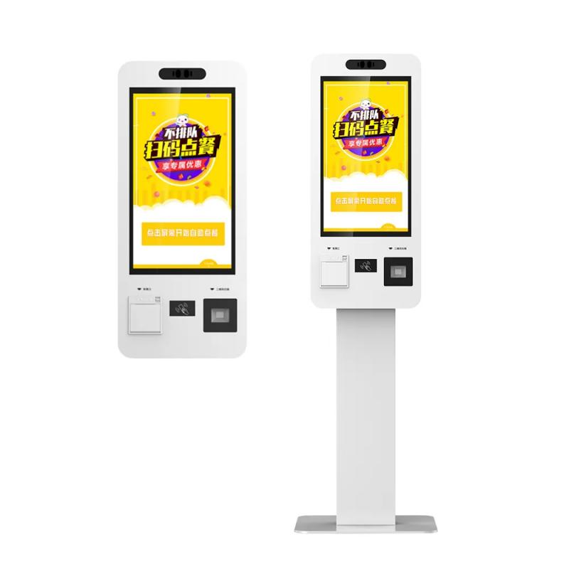Fast Efficient Self Ordering Kiosk with 21.5 Inch HD Touch Screen QR Scanner and Credit Card Payment