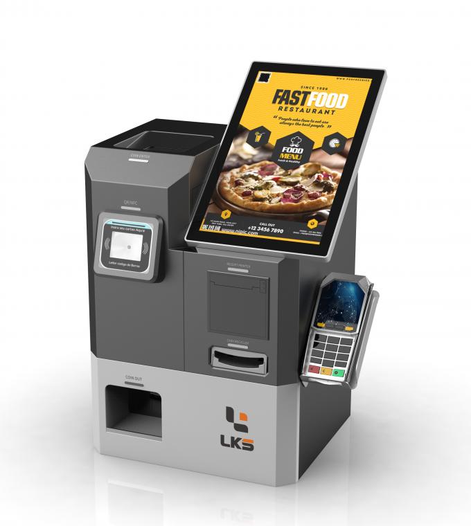 All In One Intelligent Automatic Cash Payment Kiosk With Bill Acceptor Change And Coin Acceptor POS Integration