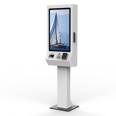 19 Inch Outdoor Information Kiosk With Webcam 2QR Barcode Scanner Card Payment Weatherproof Outdoor Kiosk