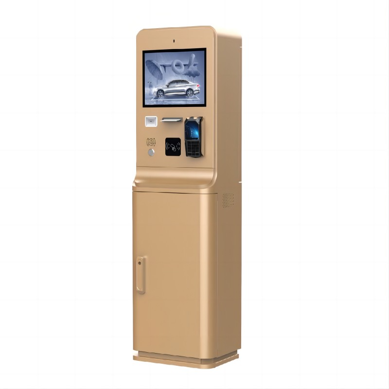 Coin, QR Code, NFC, Credit Card, Pos, Barcode, Debit Card, Cash Payment And Change Parking Kiosk